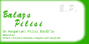 balazs pilisi business card